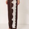 PHILIA LOFT Pantalone con inserti in pizzo