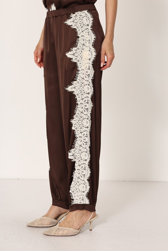 PHILIA LOFT Pantalone con inserti in pizzo