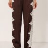 PHILIA LOFT Pantalone con inserti in pizzo
