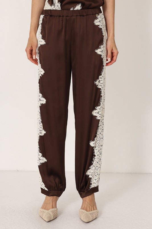 PHILIA LOFT Pantalone con inserti in pizzo
