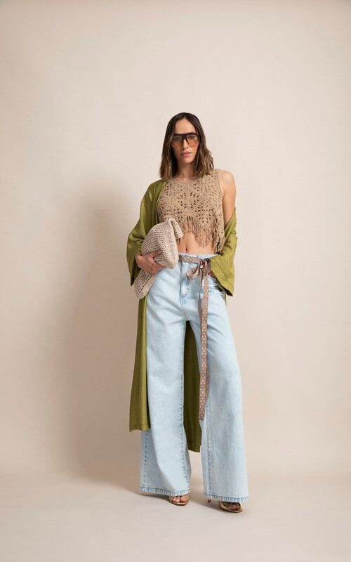 PEPE ROSA Jeans ampio lavaggio chiaro