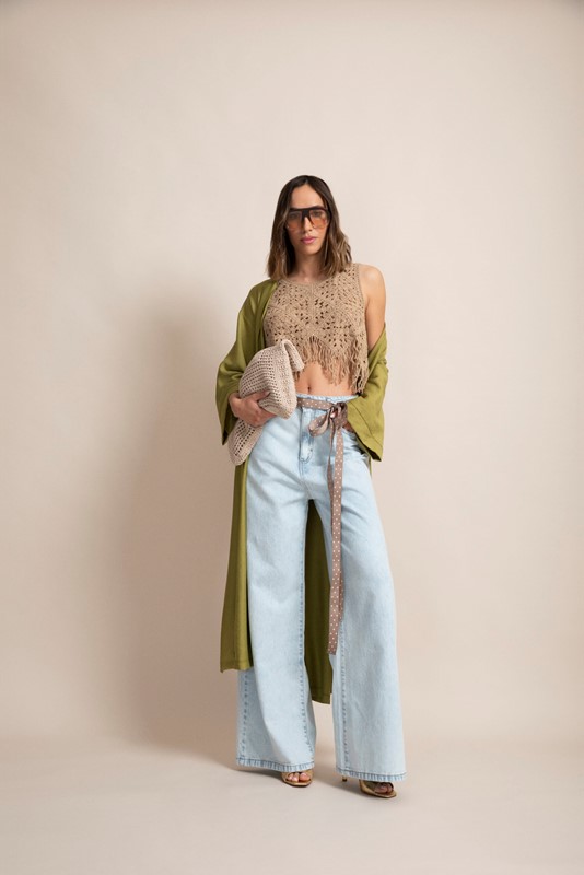 PEPE ROSA Jeans ampio lavaggio chiaro