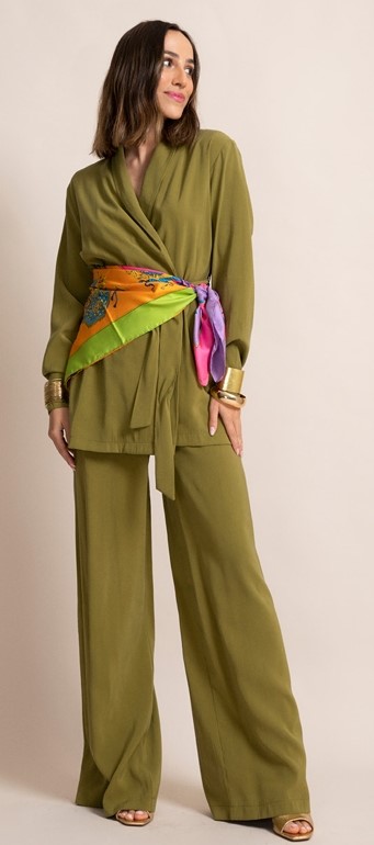 PEPE ROSA Pantalone morbido con pinces