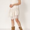 PHILIA LOFT Abito in satin con balze e pizzo