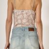 F84883A6E176DCDCD4D90771865D9D50_ PHILIA LOFT Body canotta in pizzo con paillettes