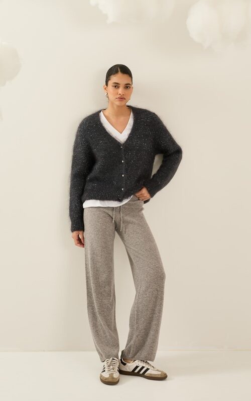 SOUVENIR Pantalone in maglia con coulisse in vita