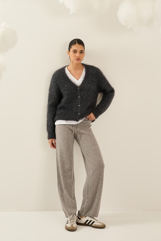 SOUVENIR Pantalone in maglia con coulisse in vita