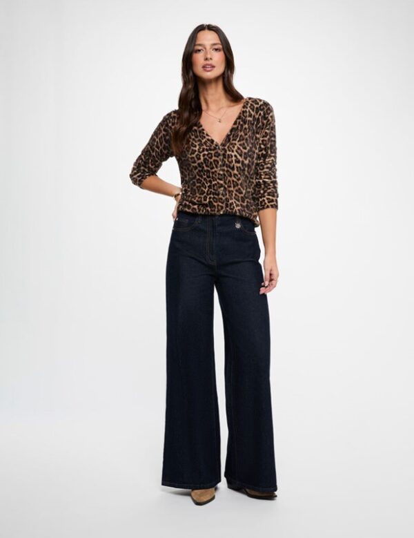 MORGAN Cardigan teddy maculato