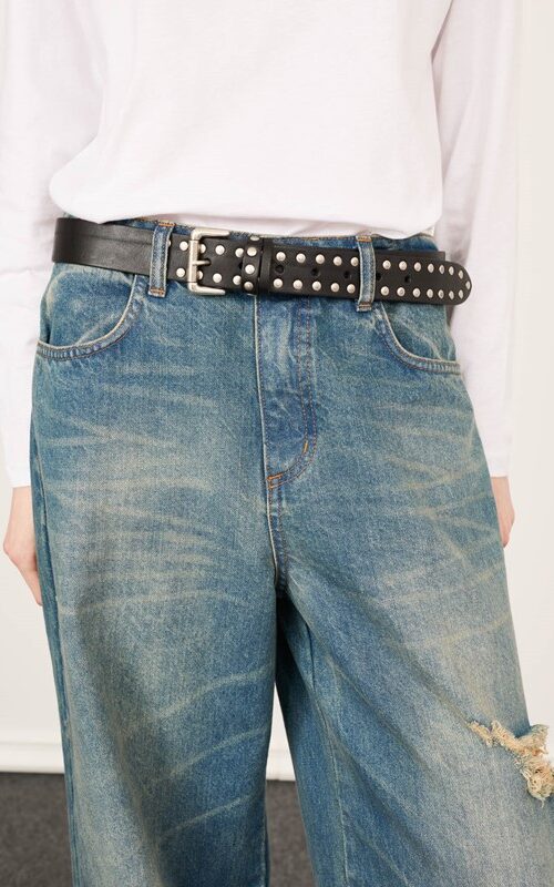 PHILIA LOFT Cintura con borchie in pelle