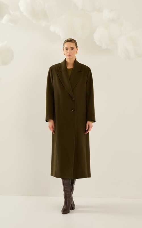 SOUVENIR Cappotto collo revers lungo con abbottonatura laterale