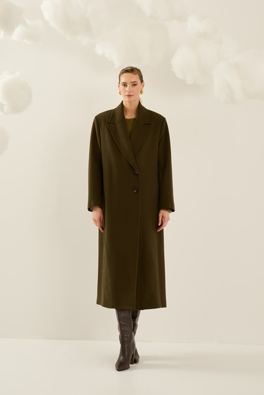 SOUVENIR Cappotto collo revers lungo con abbottonatura laterale
