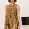 PHILIA LOFT Top girocollo con inserti in pizzo in trasparenza