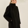 SOUVENIR Cappotto lungo over girocollo con sciarpa applicata