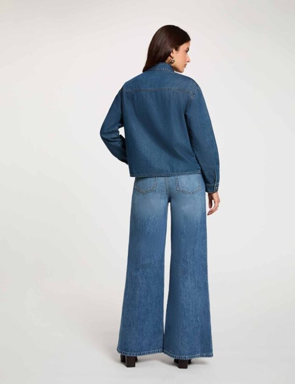 MORGAN Camicia in jeans mod. dritto con fusciacca