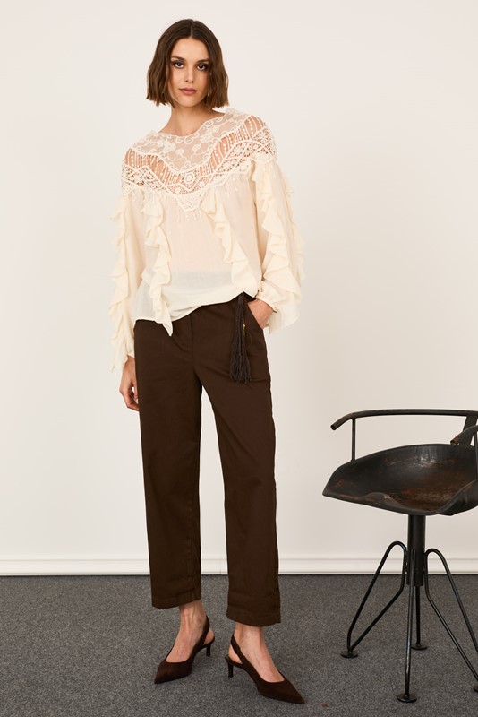 PHILIA LOFT Pantalone con elastico in vita mod baloon con accessorio