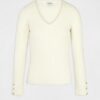 26383CF231673166481240F3A49D3F50_ MORGAN Maglia teddy scollo a v con bottoni nei polsini