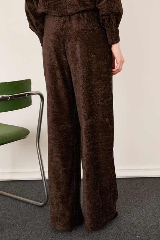PHILIA LOFT Pantalone morbido in velluto con pences