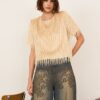 PHILIA LOFT Blusa con frange e spalline