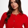 MORGAN Cardigan trecce con bottoni oro