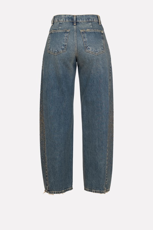 SISTE'S Jeans con banda strass bronzo