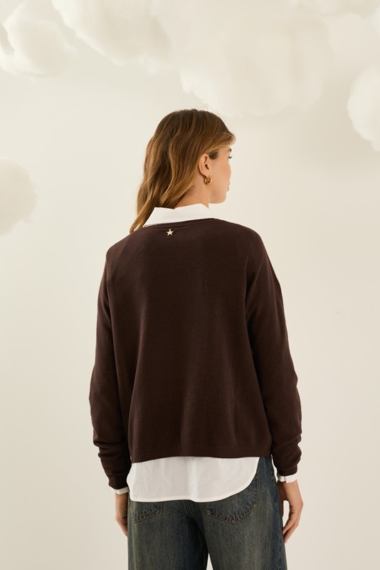 SOUVENIR Maglia over scollo a v