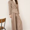 PHILIA LOFT Pantalone vita alta a palazzo con pences