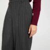 MORGAN Pantalone gessato con pences gamba dritta