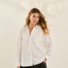 SOUVENIR Camicia over taglio dritto con manica a sbuffo
