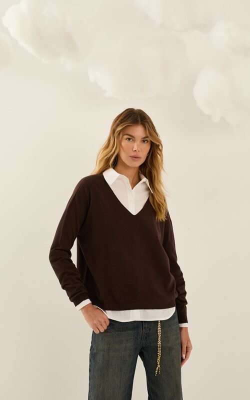 SOUVENIR Maglia over scollo a v