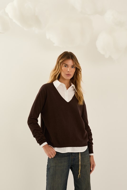SOUVENIR Maglia over scollo a v