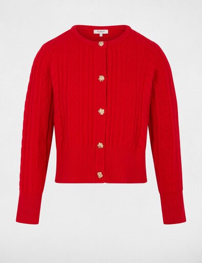MORGAN Cardigan trecce con bottoni oro