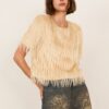 PHILIA LOFT Blusa con frange e spalline