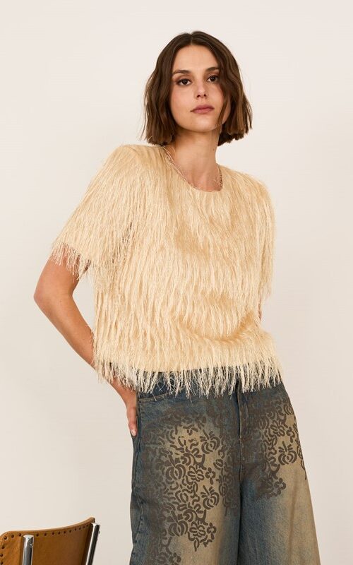 PHILIA LOFT Blusa con frange e spalline