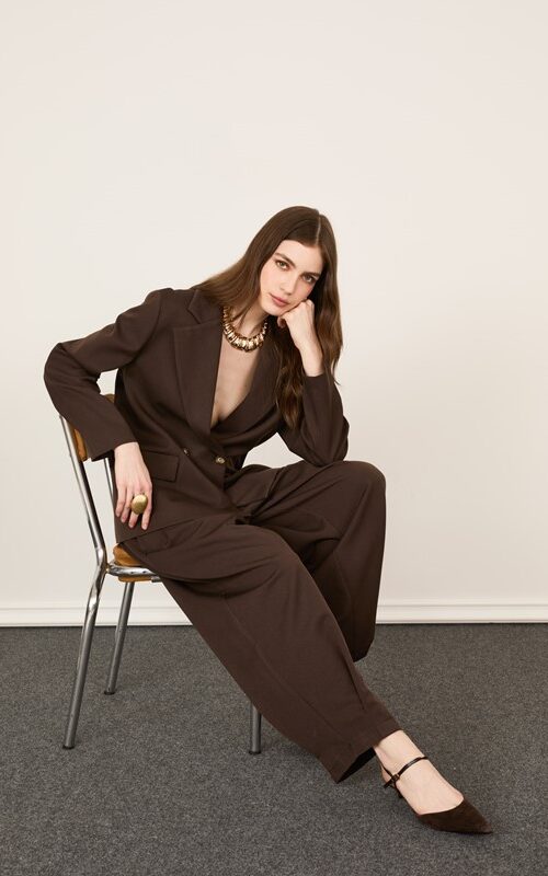 PHILIA LOFT Pantalone ballon con pences e zip laterale