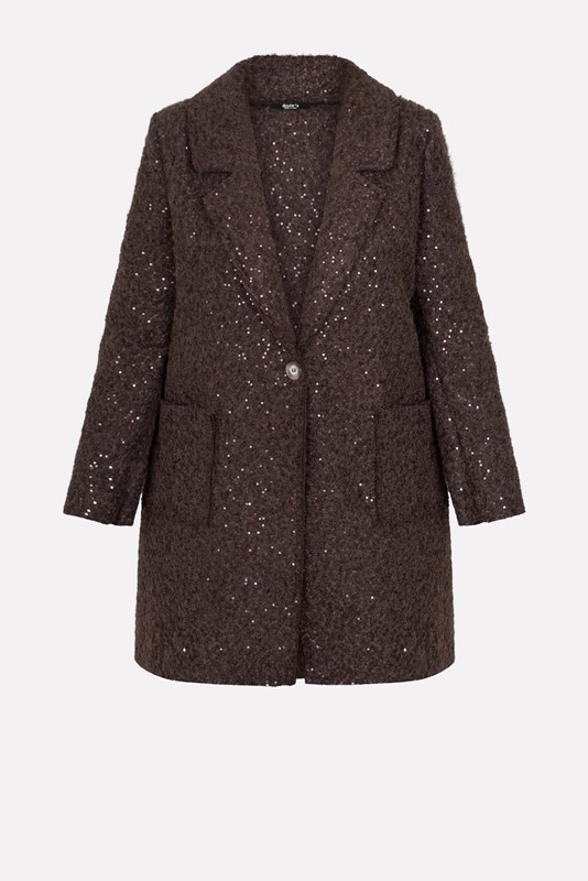 SISTE'S Cappotino lanoso con paillettes