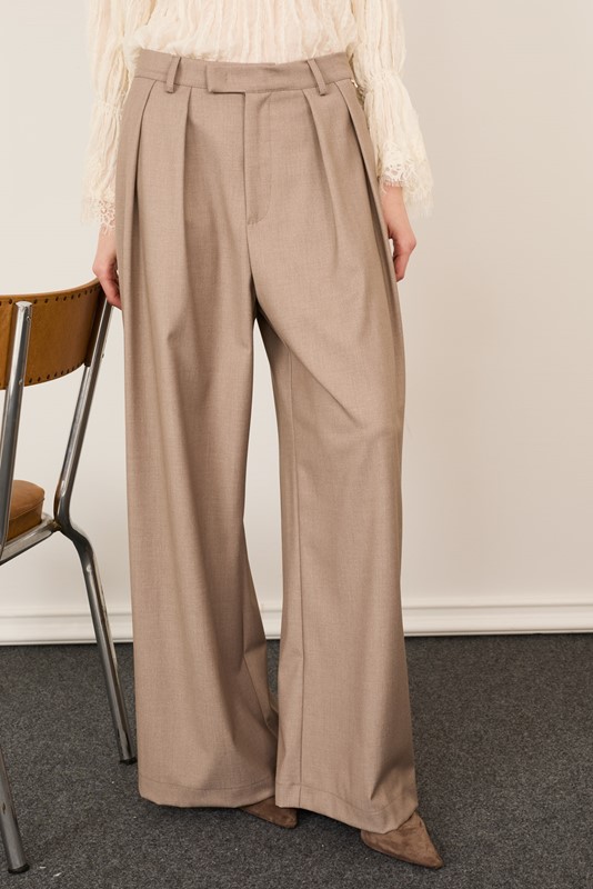 PHILIA LOFT Pantalone vita alta a palazzo con pences