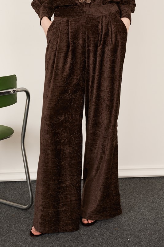 PHILIA LOFT Pantalone morbido in velluto con pences