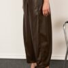 6521CCCF50A44B19D823D74850B82CA9_ PHILIA LOFT Pantalone ecopelle mod baloon con elastico in vita
