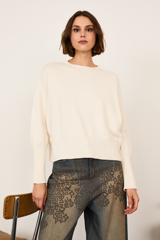 PHILIA LOFT Maglia girocollo con manica a sbuffo