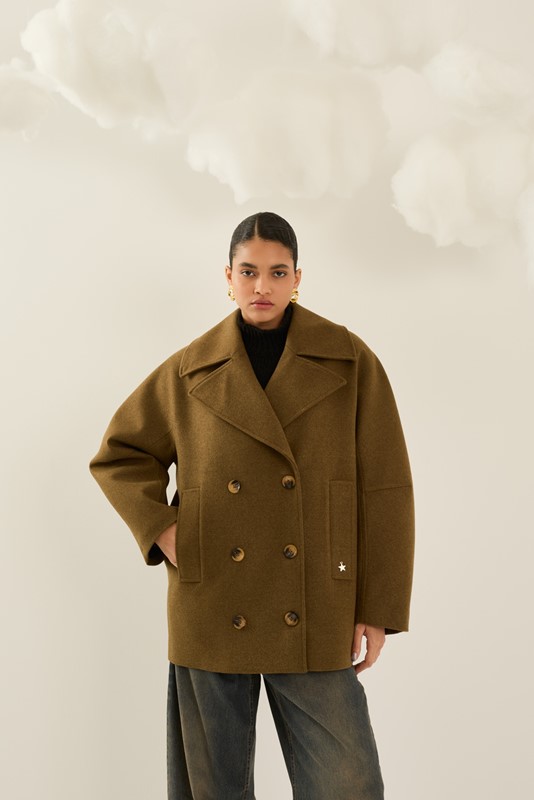 SOUVENIR Cappotto doppiopetto maniche balloon