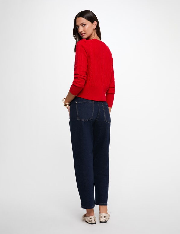 MORGAN Cardigan trecce con bottoni oro