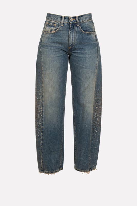 SISTE'S Jeans con banda strass bronzo