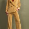 PEPE ROSA Blazer in velluto doppiopetto  a costine