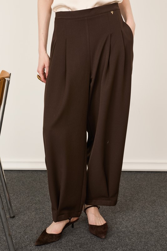 PHILIA LOFT Pantalone ballon con pences e zip laterale