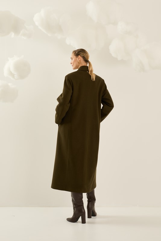 SOUVENIR Cappotto collo revers lungo con abbottonatura laterale