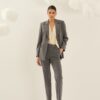 SOUVENIR Completo monopetto sagomata con pantalone a sigaretta