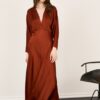 PHILIA LOFT Abito lungo scollo v in satin