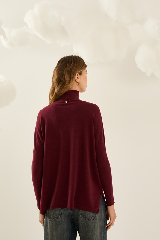 908B882E9BE8DD87412773134A8C6E92_ SOUVENIR Maglia lunga dritta collo alto con spacchetti laterali