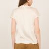 PHILIA LOFT Tshirt girocollo in satin manica aletta