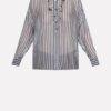 SISTE'S Camicia rigata chiffon con collana